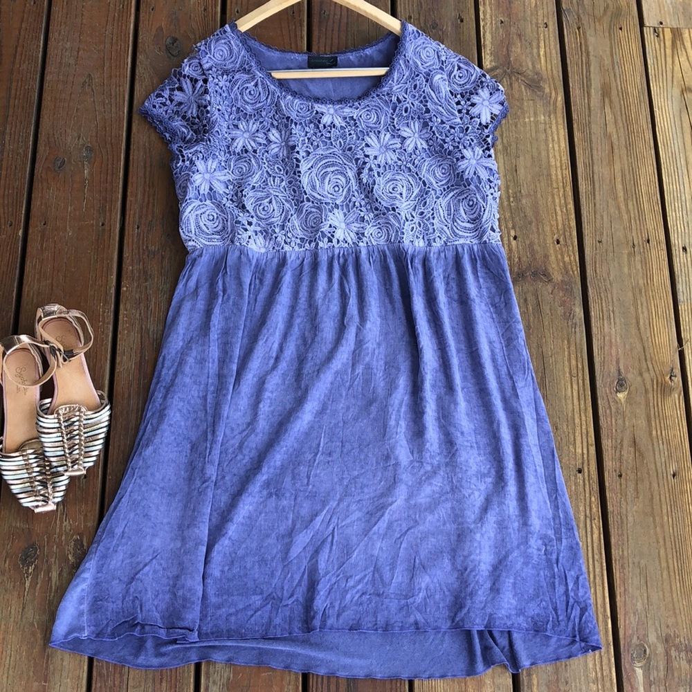 Vintage Boho Lace Top Dress-1X